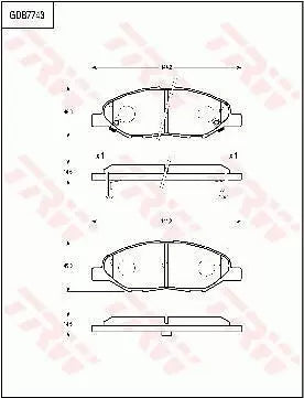 Brake Pad Set, Disc Brake GDB7743DT - TRW