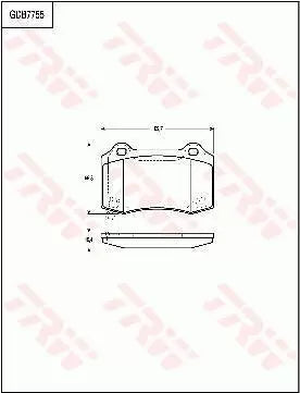 Brake Pad Set, Disc Brake GDB775 - TRW