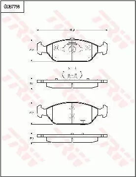 Brake Pad Set, Disc Brake GDB7758 - TRW