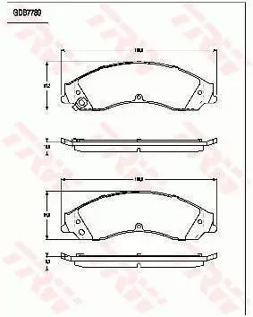 Brake Pad Set, Disc Brake GDB7789 - TRW