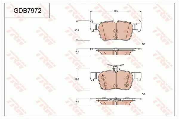 Brake Pad Set, Disc Brake GDB7972 - TRW