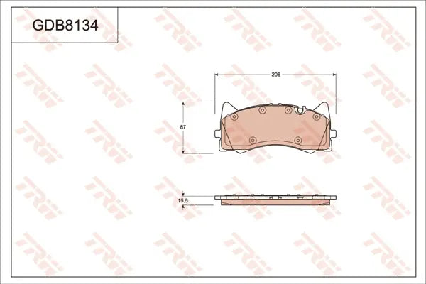 Brake Pad Set, Disc Brake GDB8134 - TRW