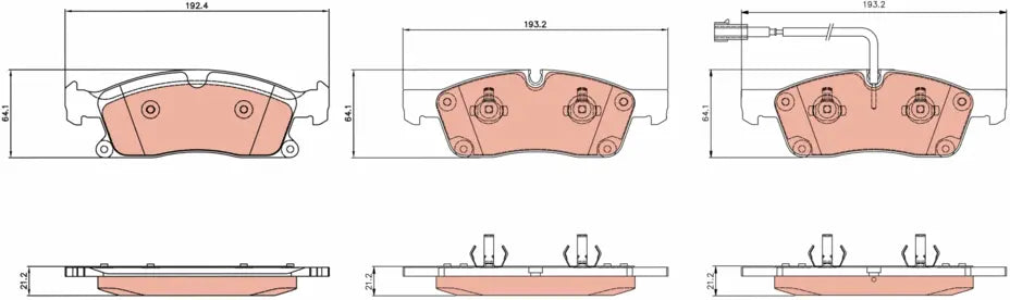 Brake Pad Set, Disc Brake GDB815 - TRW