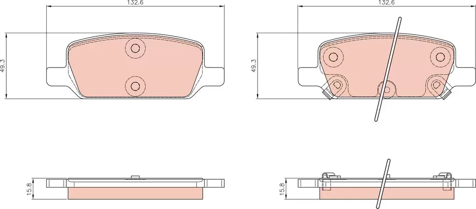 Brake Pad Set, Disc Brake GDB8322BTE - TRW
