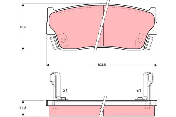 Brake Pad Set, Disc Brake GDB885 - TRW