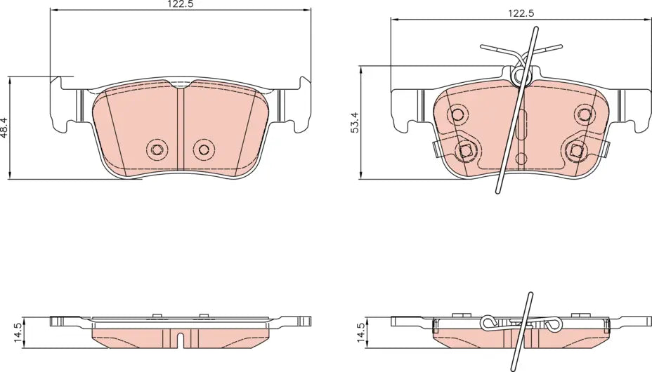 Brake Pad Set, Disc Brake GDB8972DT - TRW