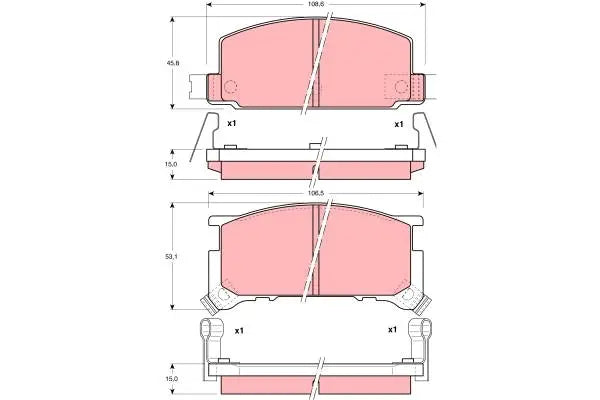 Brake Pad Set, Disc Brake GDB898DT - TRW