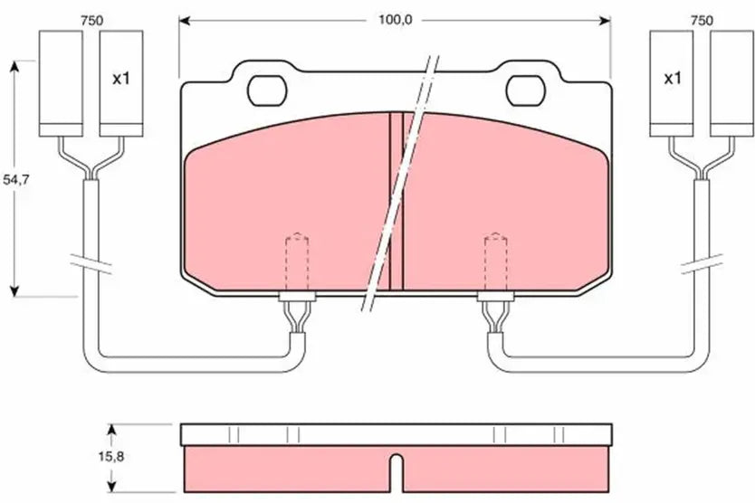Brake Pad Set, Disc Brake GDB902 - TRW