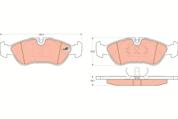 Brake Pad Set, Disc Brake GDB951 - TRW