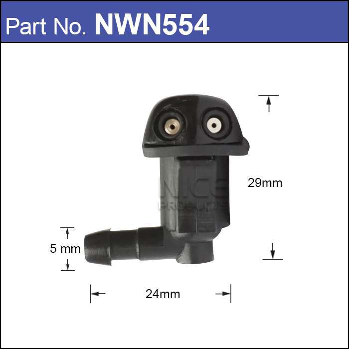 Washer Jet Pair NWN554 - Nice Products | Universal Auto Spares