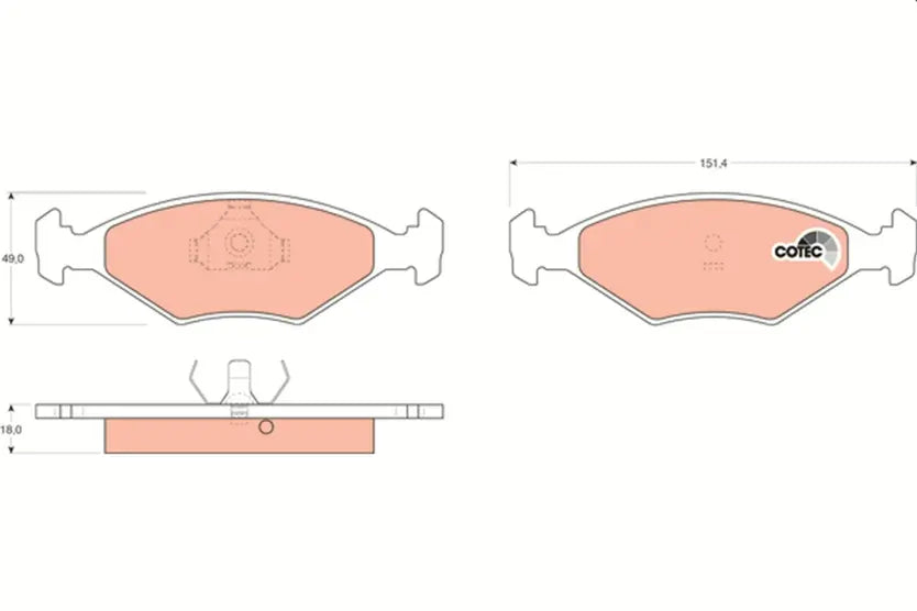 Brake Pad Set, Disc Brake GDB958 - TRW