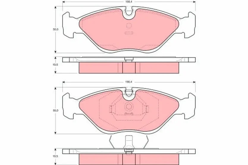 Brake Pad Set, Disc Brake GDB969 - TRW