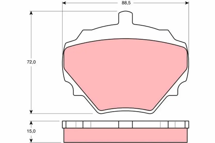 Brake Pad Set, Disc Brake GDB974 - TRW