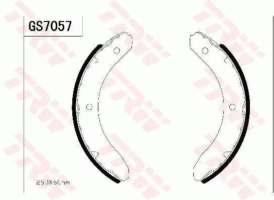Brake Shoe Set GS7057 - TRW