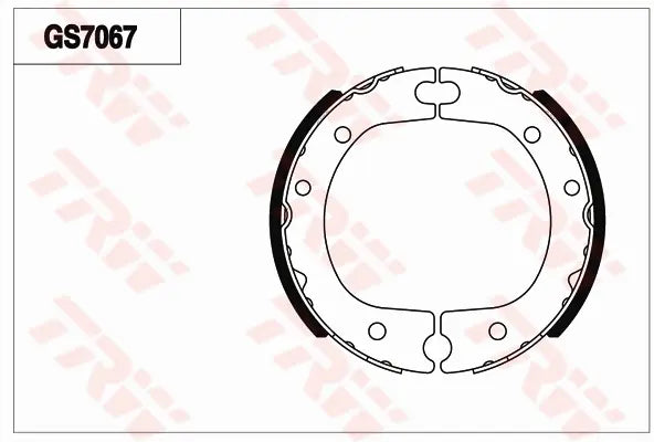 Brake Shoe Set, Parking Brake GS7067 - TRW