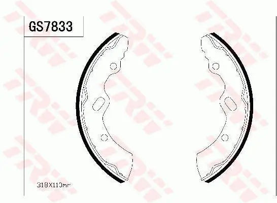 Brake Shoe Set GS7833 - TRW