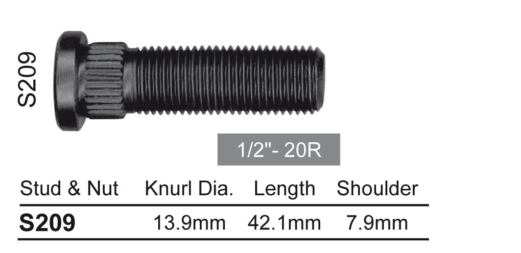 Wheel Stud S209-100 - Nice Products | Universal Auto Spares