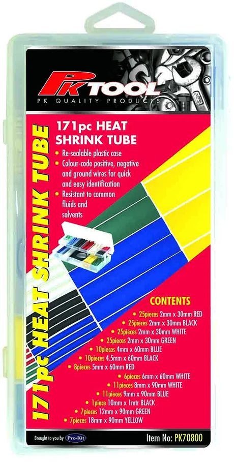 171 Piece Heat Shrink Tubes - PKTool | Universal Auto Spares