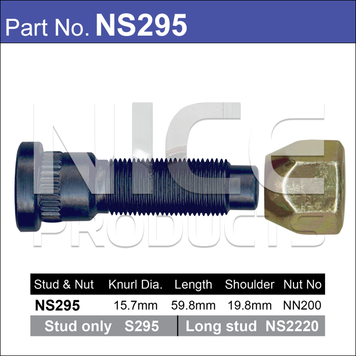 Stud & Nut NS295 - Nice Products | Universal Auto Spares