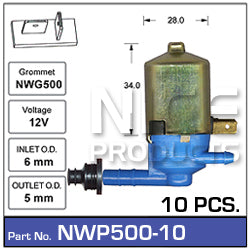Washer Pump NWP500-10 - Nice Products | Universal Auto Spares
