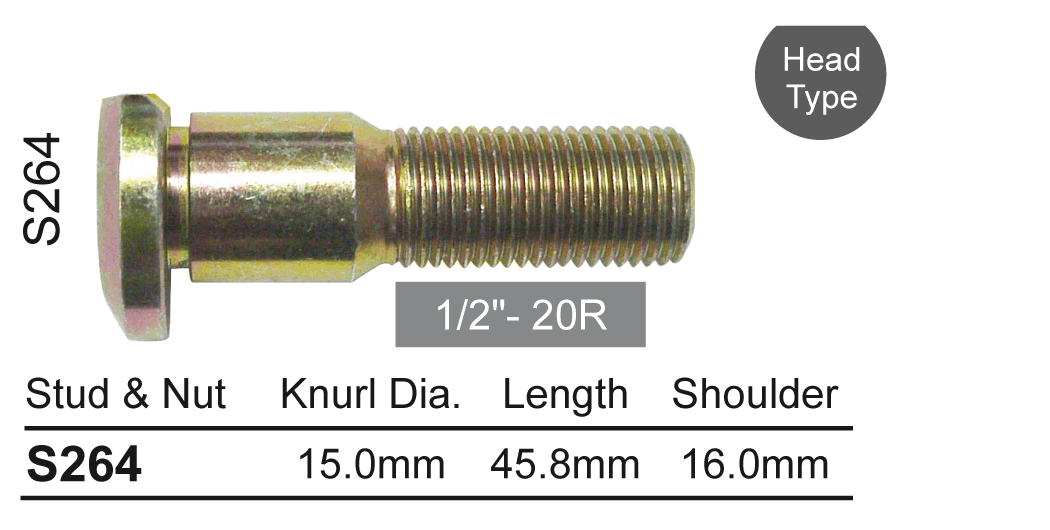 Wheel Stud S264 - Nice Products | Universal Auto Spares