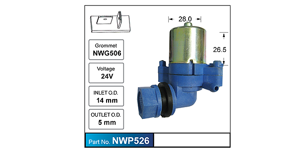 Washer Pump NWP526 - Nice Products | Universal Auto Spares