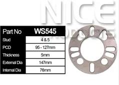 Wheel Spacer (2) WS545-2 - Nice Products | Universal Auto Spares