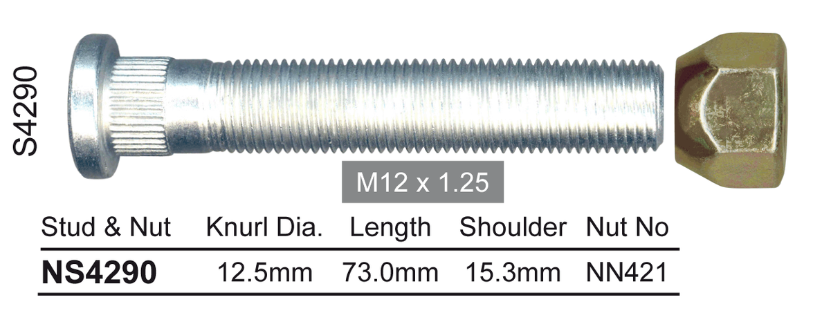Stud & Nut NS4290 - Nice Products | Universal Auto Spares