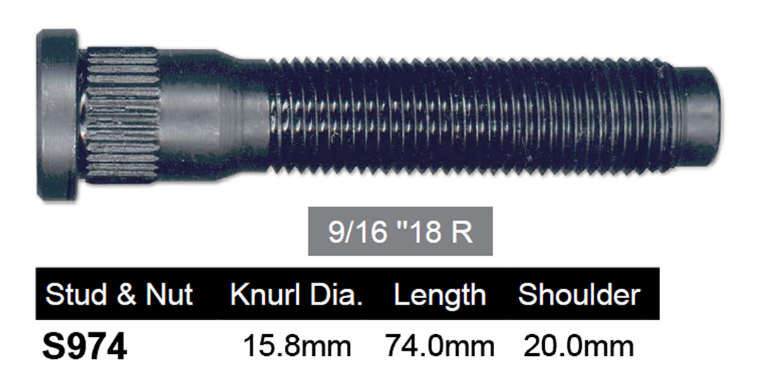 Wheel Stud S974 - Nice Products | Universal Auto Spares