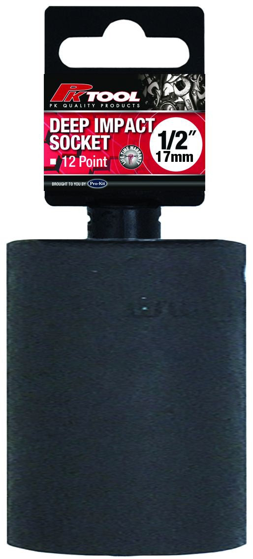 17mm 12PT Metric 1/2” DR Deep Sockets - PKTool