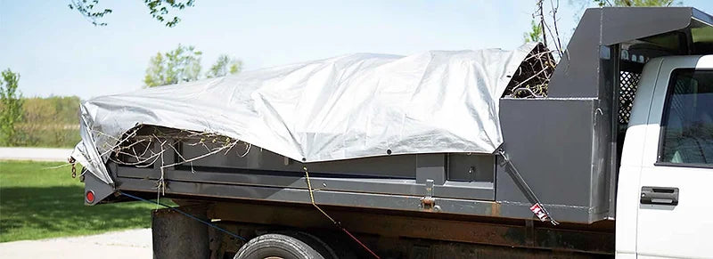 180GSM Silver Tarp With Reinforced Corners, 8 Different Sizes - LoadMaster