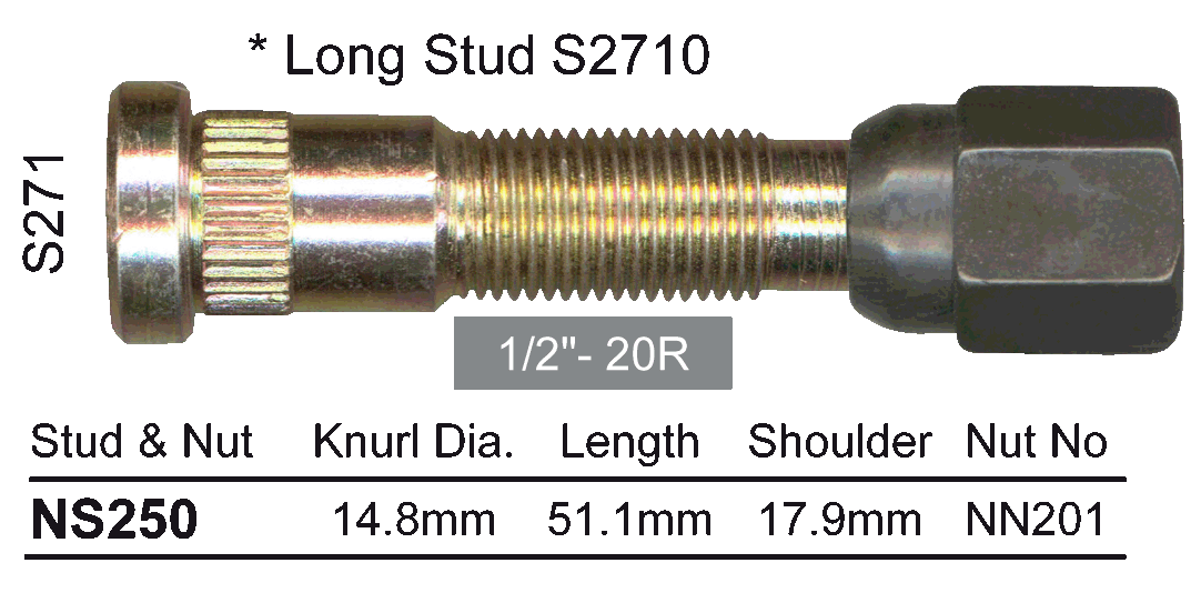 Stud & Nut NS250 - Nice Products | Universal Auto Spares