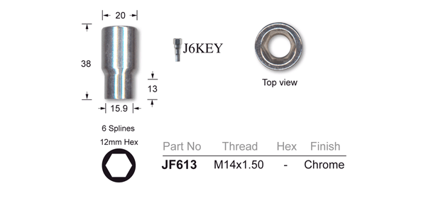 Chrome Nut JF613 - Nice Products | Universal Auto Spares