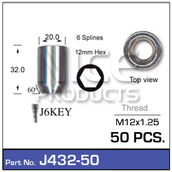 Chrome Nut pk50 J432-50 - Nice Products | Universal Auto Spares
