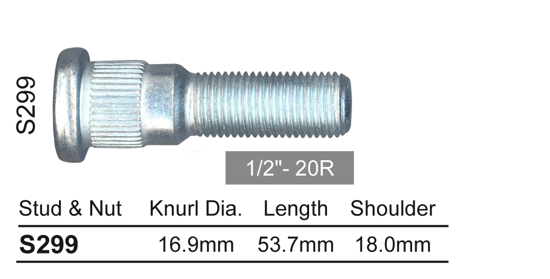 Wheel Stud S299 - Nice Products | Universal Auto Spares