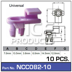 Door Clip Pkt 10 NCC082-10 - Nice Products | Universal Auto Spares