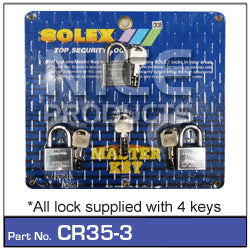 Padlock 35mm pk 3 CR35-3 - Nice Products | Universal Auto Spares