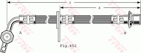 Brake Hose PHD496 - TRW