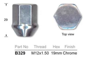 Chrome Nuts B329-4 - Nice Products | Universal Auto Spares