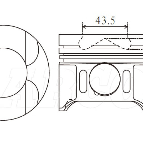 Piston & Pin Set MERCEDES BENZ OM611 OM612 1DP2028-STD - NASON