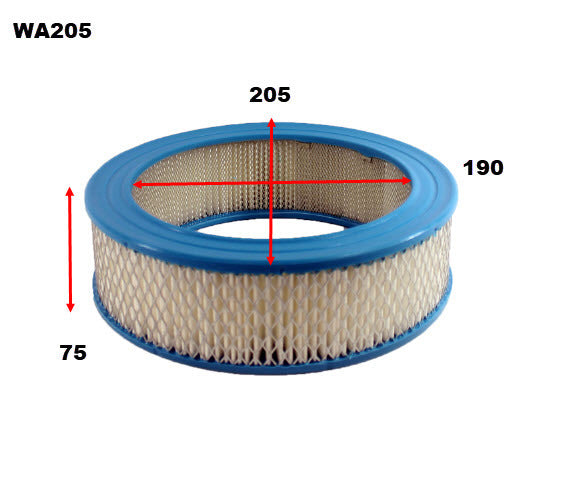 Air Filter A205 Fits Mitsubishi WA205 - Wesfil