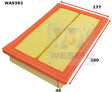 Air Filter A1874 Fits Mercedes WA5392 - Wesfil