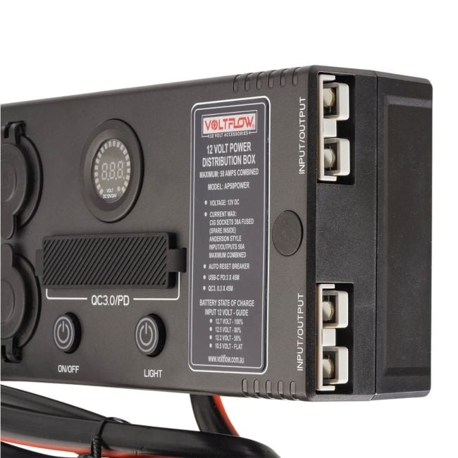 12V Power Extension 50AMP with Anderson Plug USB & 4x12V - VoltFlow