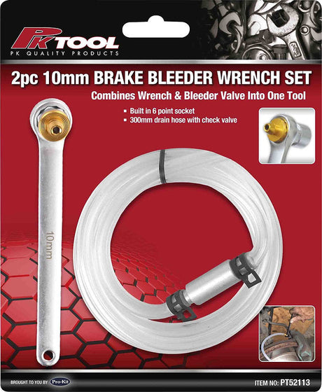 2 Piece 10mm Brake Bleeder Wrench Set - PKTool
