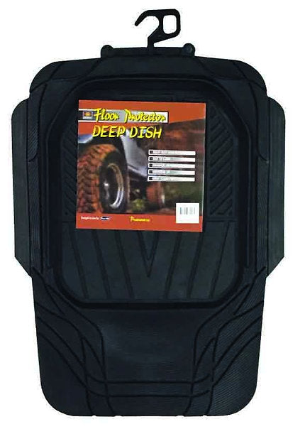 2 Piece Black or Grey Deep Dish Rubber Mat Odourless Rubber - PC Procovers