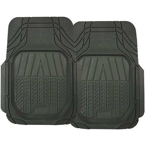 2 Piece Black or Grey Deep Dish Rubber Mat Odourless Rubber - PC Procovers Grey