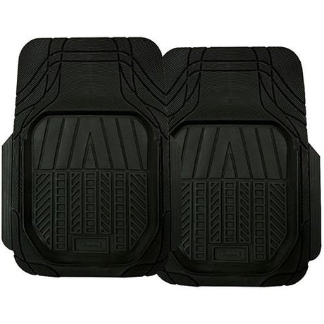 2 Piece Black or Grey Deep Dish Rubber Mat Odourless Rubber - PC Procovers Black