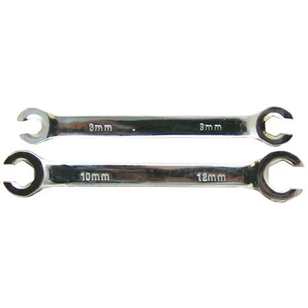 2 Pieces Metric Flare Nut CR-V Spanner Set - PKTool