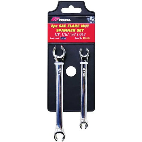 2 Pieces SAE Flare Nut CR-V Spanner Set - PKTool