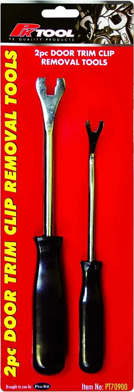 2 Pieces Trim & Clip Removal Set, Curved Fork, Offset Head & Soft Grip - PKTool
